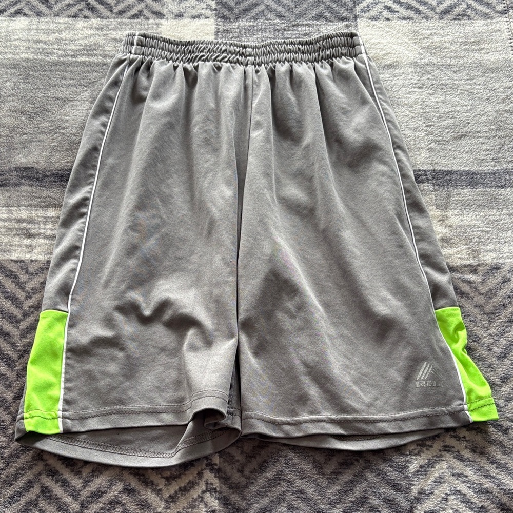 RBX Kids Gray and Neon Green Shorts